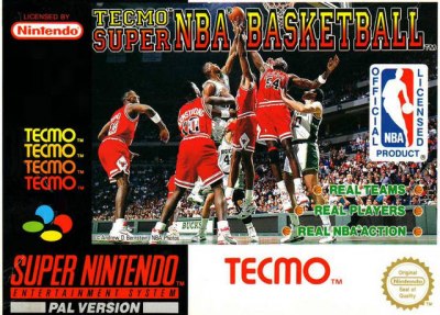 Pochette Tecmo Super NBA Basketball version Super Nintendo