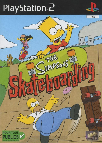 Pochette The Simpsons Skateboarding version PlayStation 2