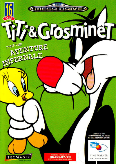 Pochette Titi & Grosminet Dans Une Aventure Infernale version Megadrive