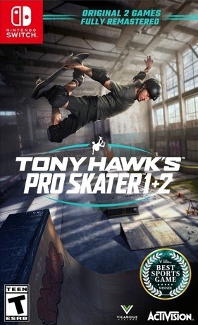 Pochette Tony Hawk's Pro Skater 1+2 version Switch
