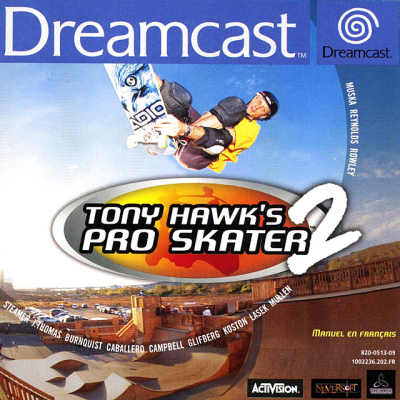 Pochette Tony Hawk's Pro Skater 2 version Dreamcast