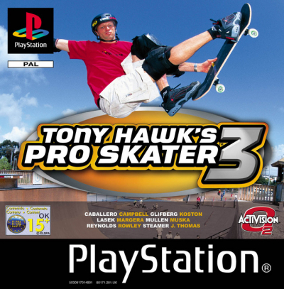 Pochette Tony Hawk's Pro Skater 3 version PlayStation