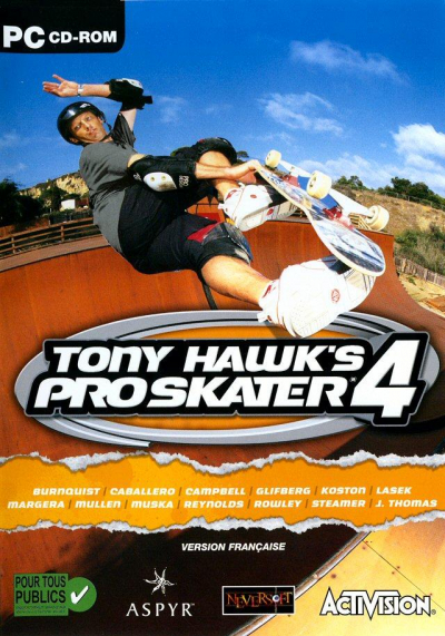 Pochette Tony Hawk's Pro Skater 4 version PC Windows