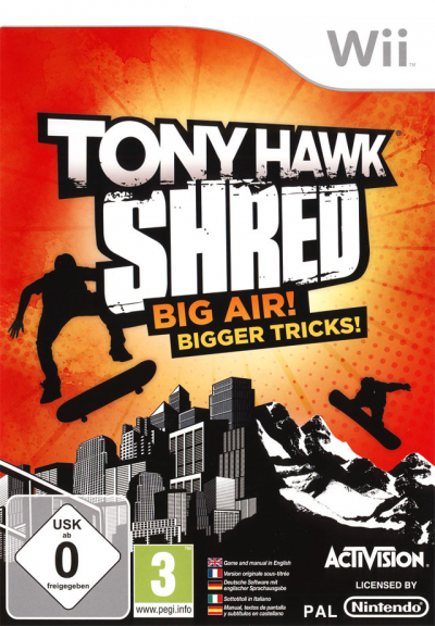 Pochette Tony Hawk Shred version Wii