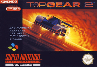Pochette Top Gear 2 version Super Nintendo