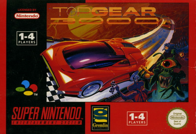Pochette Top Gear 3000 version Super Nintendo