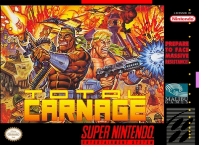 Pochette Total Carnage version Super Nintendo