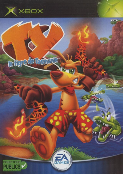 Pochette Ty le tigre de Tasmanie version Xbox