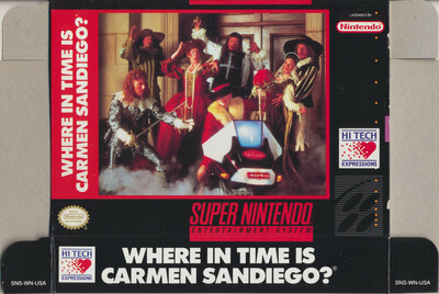 Pochette Where in time is Carmen Sandiego? version Super Nintendo