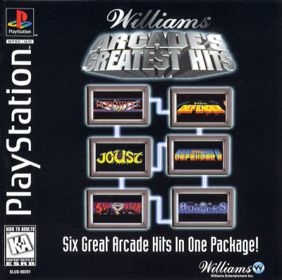 Pochette Williams Arcade's Greatest Hits version PlayStation