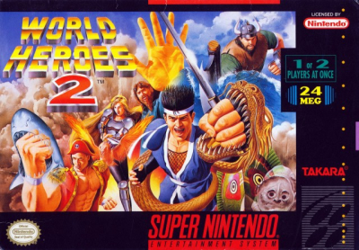 Pochette World Heroes 2 version Super Nintendo