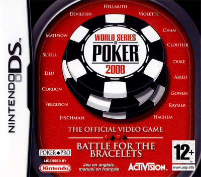 Pochette World Series of Poker 2008 version DS