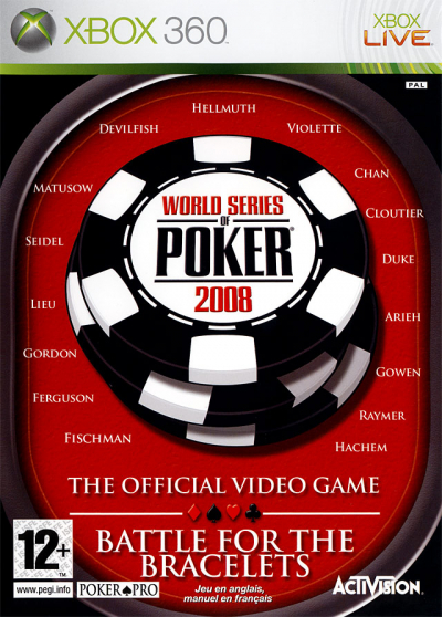 Pochette World Series of Poker 2008 version Xbox 360