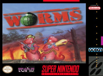 Pochette Worms version Super Nintendo