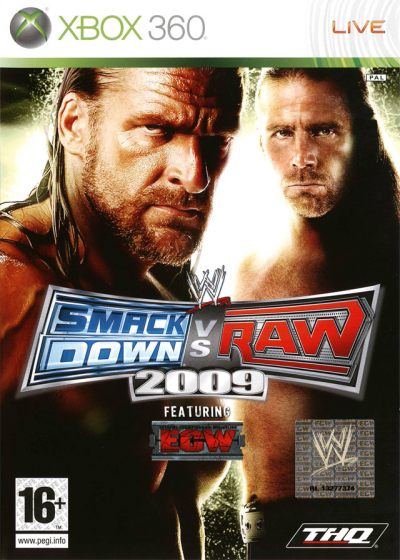 Pochette WWE SmackDown vs RAW 2009 version Xbox 360