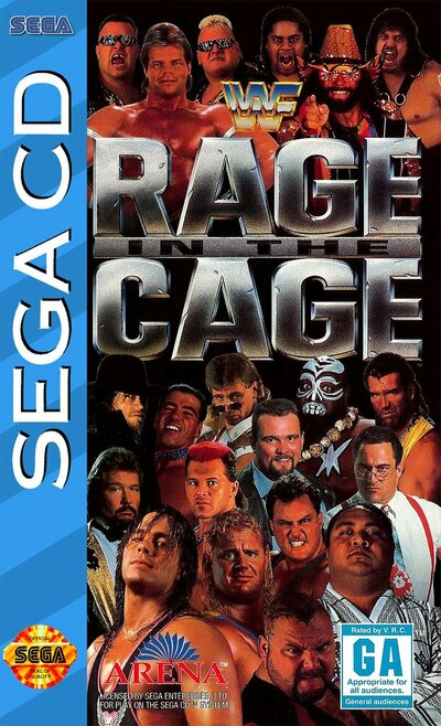 Pochette WWF Rage in the Cage version Mega-CD
