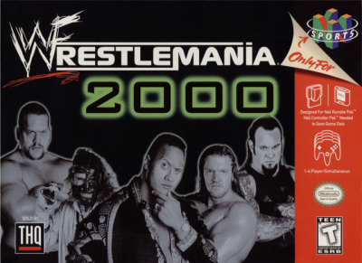 Pochette WWF Wrestlemania 2000 version Nintendo 64