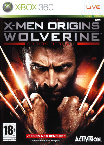Pochette X-Men Origins : Wolverine version Xbox 360