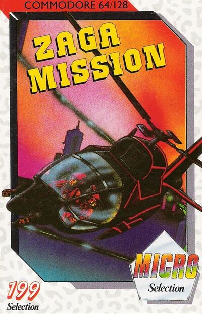 Pochette Zaga Mission version Commodore 64