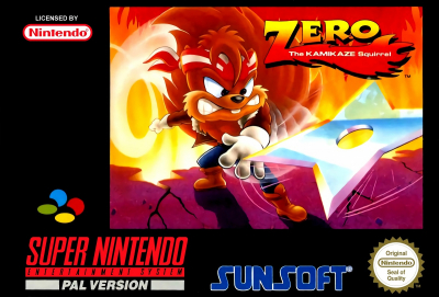 Pochette Zero the Kamikaze Squirrel version Super Nintendo
